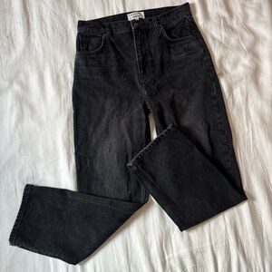 Reformation Abby High Rise Straight Jeans Black Size 29 TENCEL™xREFIBRE Lyocell